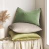 MIULEE Velvet Pillow Cover Soft Luxury Decorative Throw Pillow Cover Single Rectangle Cushion Case for Couch Sofa Bedroom Car Decor,12×20 Inch Dark Blue(Sage Green)