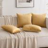 MIULEE Velvet Pillow Cover Soft Luxury Decorative Throw Pillow Cover Single Rectangle Cushion Case for Couch Sofa Bedroom Car Decor,12×20 Inch Dark Blue(Khaki)