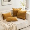 MIULEE Velvet Pillow Cover Soft Luxury Decorative Throw Pillow Cover Single Rectangle Cushion Case for Couch Sofa Bedroom Car Decor,12×20 Inch Dark Blue(Dark Gold)