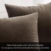 MIULEE Velvet Pillow Cover Soft Luxury Decorative Throw Pillow Cover Single Rectangle Cushion Case for Couch Sofa Bedroom Car Decor,12×20 Inch Dark Blue(Dark Coffee)