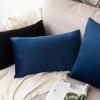 MIULEE Velvet Pillow Cover Soft Luxury Decorative Throw Pillow Cover Single Rectangle Cushion Case for Couch Sofa Bedroom Car Decor,12×20 Inch Dark Blue(Dark Blue)