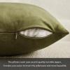 MIULEE Velvet Pillow Cover Soft Luxury Decorative Throw Pillow Cover Single Rectangle Cushion Case for Couch Sofa Bedroom Car Decor,12×20 Inch Dark Blue(Olive Green)