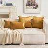 MIULEE Velvet Pillow Cover Soft Luxury Decorative Throw Pillow Cover Single Rectangle Cushion Case for Couch Sofa Bedroom Car Decor,12×20 Inch Dark Blue(Dark Gold)