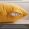MIULEE Velvet Pillow Cover Soft Luxury Decorative Throw Pillow Cover Single Rectangle Cushion Case for Couch Sofa Bedroom Car Decor,12×20 Inch Dark Blue(Gold)