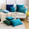 MIULEE Velvet Pillow Cover Soft Luxury Decorative Throw Pillow Cover Single Rectangle Cushion Case for Couch Sofa Bedroom Car Decor,12×20 Inch Dark Blue(Teal)