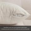 MIULEE Velvet Pillow Cover Soft Luxury Decorative Throw Pillow Cover Single Rectangle Cushion Case for Couch Sofa Bedroom Car Decor,12×20 Inch Dark Blue(Cream White)