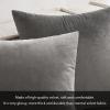 MIULEE Velvet Pillow Cover Soft Luxury Decorative Throw Pillow Cover Single Rectangle Cushion Case for Couch Sofa Bedroom Car Decor,12×20 Inch Dark Blue(Grey)