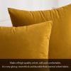 MIULEE Velvet Pillow Cover Soft Luxury Decorative Throw Pillow Cover Single Rectangle Cushion Case for Couch Sofa Bedroom Car Decor,12×20 Inch Dark Blue(Mustard Yellow)