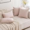 MIULEE Velvet Pillow Cover Soft Luxury Decorative Throw Pillow Cover Single Rectangle Cushion Case for Couch Sofa Bedroom Car Decor,12×20 Inch Dark Blue(Pink)
