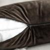 MIULEE Velvet Pillow Cover Soft Luxury Decorative Throw Pillow Cover Single Rectangle Cushion Case for Couch Sofa Bedroom Car Decor,12×20 Inch Dark Blue(Dark Coffee)