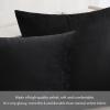 MIULEE Velvet Pillow Cover Soft Luxury Decorative Throw Pillow Cover Single Rectangle Cushion Case for Couch Sofa Bedroom Car Decor,12×20 Inch Dark Blue(Black)