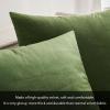 MIULEE Velvet Pillow Cover Soft Luxury Decorative Throw Pillow Cover Single Rectangle Cushion Case for Couch Sofa Bedroom Car Decor,12×20 Inch Dark Blue(Moss Green)