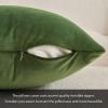 MIULEE Velvet Pillow Cover Soft Luxury Decorative Throw Pillow Cover Single Rectangle Cushion Case for Couch Sofa Bedroom Car Decor,12×20 Inch Dark Blue(Moss Green)