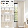 MIULEE Velvet Pinch Pleated Blackout Curtains 96 inches Long, Gold Brown Pleat Design Thermal Insulated Luxury Window Drapes for Living Room Bedroom with Hooks, Set of 2(Ivory)
