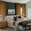 MIULEE Velvet Pinch Pleated Blackout Curtains 96 inches Long, Gold Brown Pleat Design Thermal Insulated Luxury Window Drapes for Living Room Bedroom with Hooks, Set of 2(Gold)