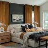 MIULEE Velvet Pinch Pleated Blackout Curtains 96 inches Long, Gold Brown Pleat Design Thermal Insulated Luxury Window Drapes for Living Room Bedroom with Hooks, Set of 2(Gold Brown)