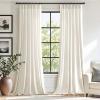MIULEE Velvet Pinch Pleated Blackout Curtains 96 inches Long, Gold Brown Pleat Design Thermal Insulated Luxury Window Drapes for Living Room Bedroom with Hooks, Set of 2(Ivory)