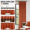 MIULEE Velvet Pinch Pleated Blackout Curtains 96 inches Long, Gold Brown Pleat Design Thermal Insulated Luxury Window Drapes for Living Room Bedroom with Hooks, Set of 2(Terracotta)