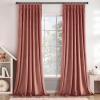 MIULEE Velvet Pinch Pleated Blackout Curtains 96 inches Long, Gold Brown Pleat Design Thermal Insulated Luxury Window Drapes for Living Room Bedroom with Hooks, Set of 2(Dusty Rose)