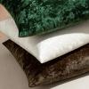 MIULEE Velvet Throw Pillow Covers Set of 2, Soft Neutral Christmas Decorative Pillow Cases with Luxurious Textured Vintage Cushion Covers for Home Decor Couch Sofa Bed,Cream White 18×18 inch(Cream White)