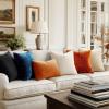 MIULEE Velvet Throw Pillow Covers Set of 2, Soft Neutral Christmas Decorative Pillow Cases with Luxurious Textured Vintage Cushion Covers for Home Decor Couch Sofa Bed,Cream White 18×18 inch(Burnt Orange)