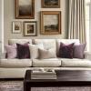 MIULEE Velvet Throw Pillow Covers Set of 2, Soft Neutral Christmas Decorative Pillow Cases with Luxurious Textured Vintage Cushion Covers for Home Decor Couch Sofa Bed,Cream White 18×18 inch(Purple)
