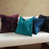 MIULEE Velvet Throw Pillow Covers Set of 2, Soft Neutral Christmas Decorative Pillow Cases with Luxurious Textured Vintage Cushion Covers for Home Decor Couch Sofa Bed,Cream White 18×18 inch(Purple)