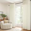 MIULEE White Thermal Insulated Curtains 84 Inches Long 2 Panels Set for Summer Heat Blocking Non See Through Privacy Thick Semi Sheer Light Filtering Back Tab Window Drapes for Bedroom Living Room(Ivory)