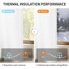 MIULEE White Thermal Insulated Curtains 84 Inches Long 2 Panels Set for Summer Heat Blocking Non See Through Privacy Thick Semi Sheer Light Filtering Back Tab Window Drapes for Bedroom Living Room(White)