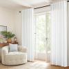 MIULEE White Thermal Insulated Curtains 84 Inches Long 2 Panels Set for Summer Heat Blocking Non See Through Privacy Thick Semi Sheer Light Filtering Back Tab Window Drapes for Bedroom Living Room(White)