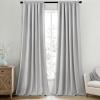 MIULEE 100% Blackout Curtains 90 Inch Long 2 Panels Set for Bedroom, Thick Luxury Faux Linen Black Out Curtain Room Darkening Back Tab Pleat Window Textured Drapes with Hooks for Living Room, Birch(Grey)