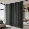 MIULEE 100% Blackout Room Divider Curtains, Extra Wide Ceiling Halloween Panel Sound Proof Thermal Privacy Drapes for Living Room Bedroom Sliding Door, Ceiling Track, W100 x L96 Inch, Black, 1 Panel(Dark Grey)