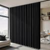 MIULEE 100% Blackout Room Divider Curtains, Extra Wide Ceiling Halloween Panel Sound Proof Thermal Privacy Drapes for Living Room Bedroom Sliding Door, Ceiling Track, W100 x L96 Inch, Black, 1 Panel(Black)