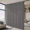 MIULEE 100% Blackout Room Divider Curtains, Extra Wide Ceiling Halloween Panel Sound Proof Thermal Privacy Drapes for Living Room Bedroom Sliding Door, Ceiling Track, W100 x L96 Inch, Black, 1 Panel(Grey)