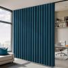 MIULEE 100% Blackout Room Divider Curtains, Extra Wide Ceiling Halloween Panel Sound Proof Thermal Privacy Drapes for Living Room Bedroom Sliding Door, Ceiling Track, W100 x L96 Inch, Black, 1 Panel(Navy Blue)