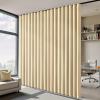 MIULEE 100% Blackout Room Divider Curtains, Extra Wide Ceiling Halloween Panel Sound Proof Thermal Privacy Drapes for Living Room Bedroom Sliding Door, Ceiling Track, W100 x L96 Inch, Black, 1 Panel(Beige)