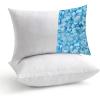 MIULEE 18×18 Pillow Inserts Set of 2-Decorative Shredded Memory Foam Cooling Throw Pillows-Adjustable Premium Square Wedding Pillow Stuffer Form for Couch Bed Cushion(12×20 Inch)