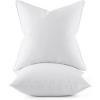 MIULEE 20×20 Pillow Inserts, Pack of 2 Down Feather Premium Throw Pillows with Cotton Fabric for Bed Couch Living Room Sofa(2)