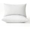 MIULEE 26×26 Euro Pillow Inserts,Set of 2 Down Feather Throw Pillows for Couch Sofa Bed, Decorative Fluffy Throw Pillow Inserts Cotton Fabric,White(2)