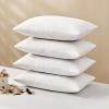 MIULEE 26×26 Euro Pillow Inserts,Set of 2 Down Feather Throw Pillows for Couch Sofa Bed, Decorative Fluffy Throw Pillow Inserts Cotton Fabric,White(4)