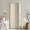 MIULEE Accordion Style Magnetic Folding Door Curtains for Doorways/Closet, Room Divider Pleated Drapes with Hooks for Interior Living Room/Bedroom/Open Closet, White, W42 x L78 inches, 1 Panel(Oatmeal)