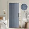 MIULEE Accordion Style Magnetic Folding Door Curtains for Doorways/Closet, Room Divider Pleated Drapes with Hooks for Interior Living Room/Bedroom/Open Closet, White, W42 x L78 inches, 1 Panel(Blue)