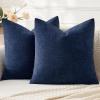 MIULEE Aqua Green Couch Pillow Covers 20×20 Inch, Set of 2 Soft Chenille Decorative Square Throw Pillow Covers Farmhouse for Sofa Living Room Bed(Dusty Blue)