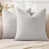 MIULEE Aqua Green Couch Pillow Covers 20×20 Inch, Set of 2 Soft Chenille Decorative Square Throw Pillow Covers Farmhouse for Sofa Living Room Bed(Light Grey)