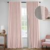 MIULEE Baby Pink 100% Blackout Linen Curtains 90 Inch 2 Panels Set Double Sided No Coating Pleated Back Tab Black Out Long Thermal Insulated Pinch Pleat Bedroom Living Room Darkening Window Drapes(Baby Pink)