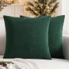 MIULEE Beige Couch Pillow Covers 18×18 Inch, Set of 2 Soft Chenille Decorative Square Throw Pillow Covers Farmhouse for Sofa Living Room Bed(Dark Green)