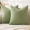 MIULEE Beige Couch Pillow Covers 18×18 Inch, Set of 2 Soft Chenille Decorative Square Throw Pillow Covers Farmhouse for Sofa Living Room Bed(Sage Green)