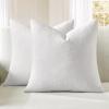 MIULEE Beige Couch Pillow Covers 18×18 Inch, Set of 2 Soft Chenille Decorative Square Throw Pillow Covers Farmhouse for Sofa Living Room Bed(White)