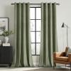 MIULEE Black Out Velvet Curtains 96 Inch Length for Room Darkening Long Blackout Curtains with Grommet Top for Bedroom/Living Room Light Blocking Thermal Insulating Soundproof Set of 2， Black(Sage Green)