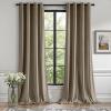 MIULEE Black Out Velvet Curtains 96 Inch Length for Room Darkening Long Blackout Curtains with Grommet Top for Bedroom/Living Room Light Blocking Thermal Insulating Soundproof Set of 2， Black(Taupe)